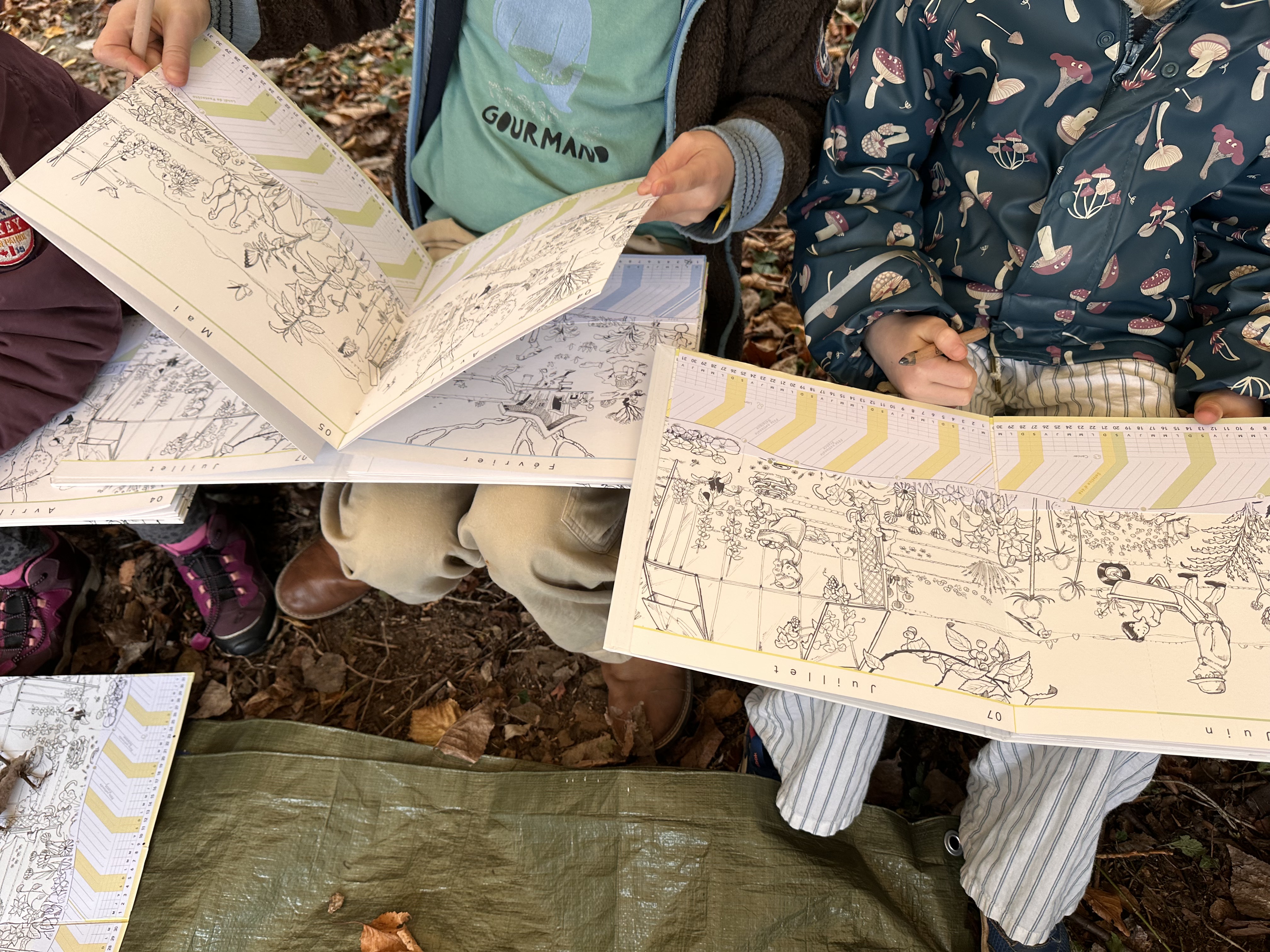 Calendrier Panoramique individuel pour chaque enfant en 3ème primaire