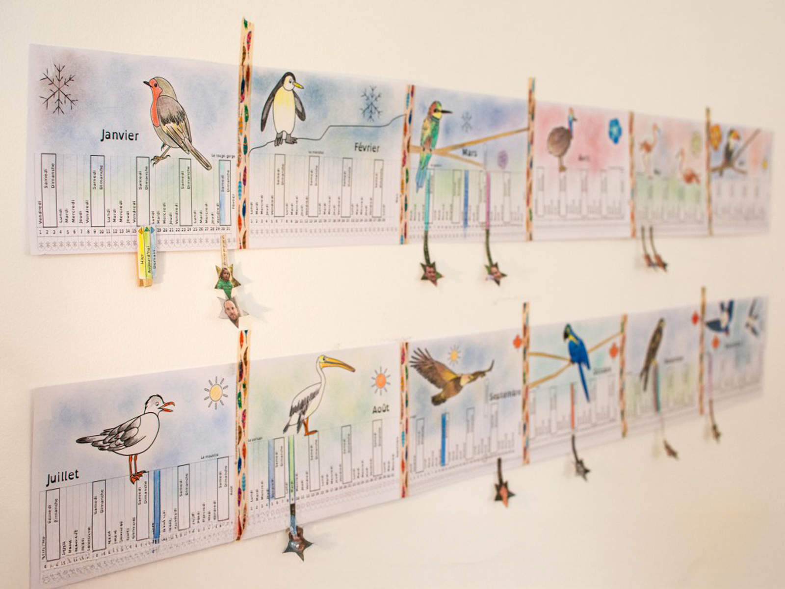 Le calendrier des enfants sur la forêt