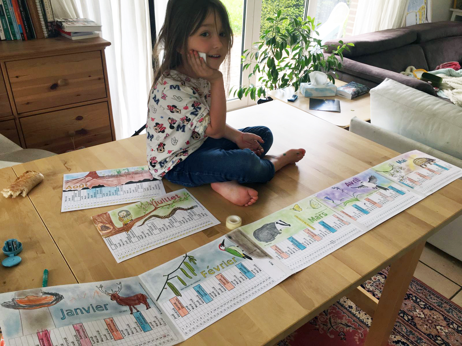 Le calendrier des enfants sur les oiseaux