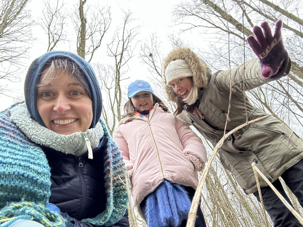 Promenade en forêt — un écureuil se promène au-dessus de nos têtes