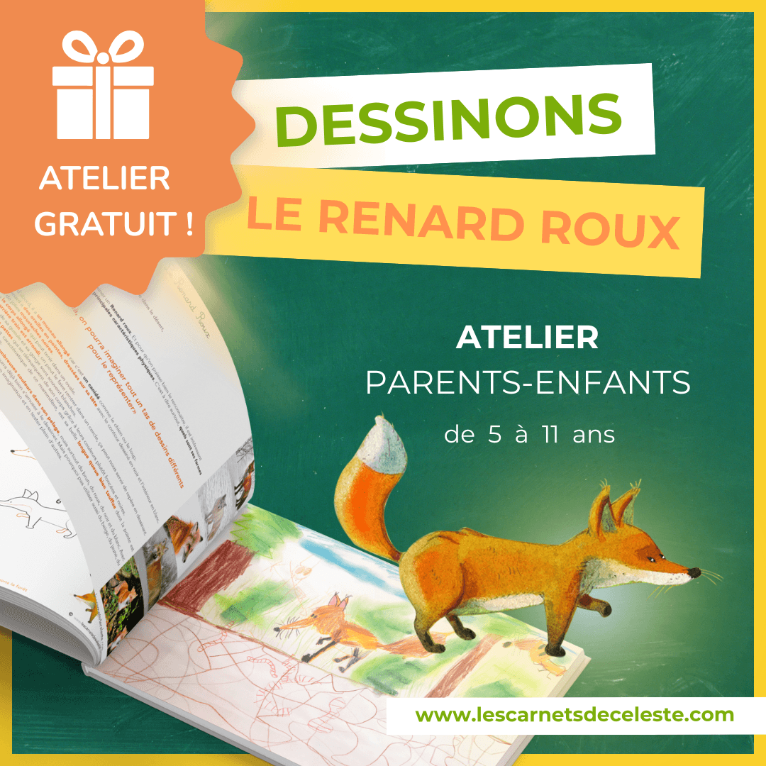 Visuel de l'atelier gratuit sur le Renard roux à télécharger