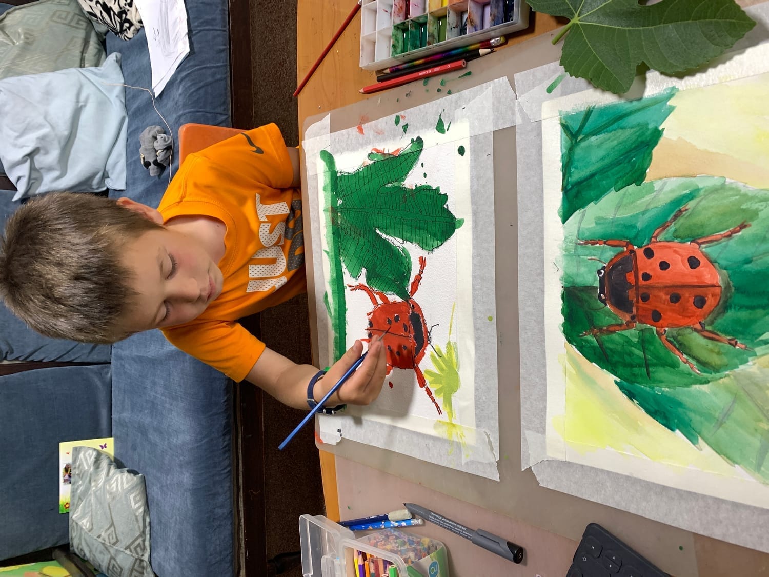 Atelier coccinelle — Eithan 5 ans à Jérusalem