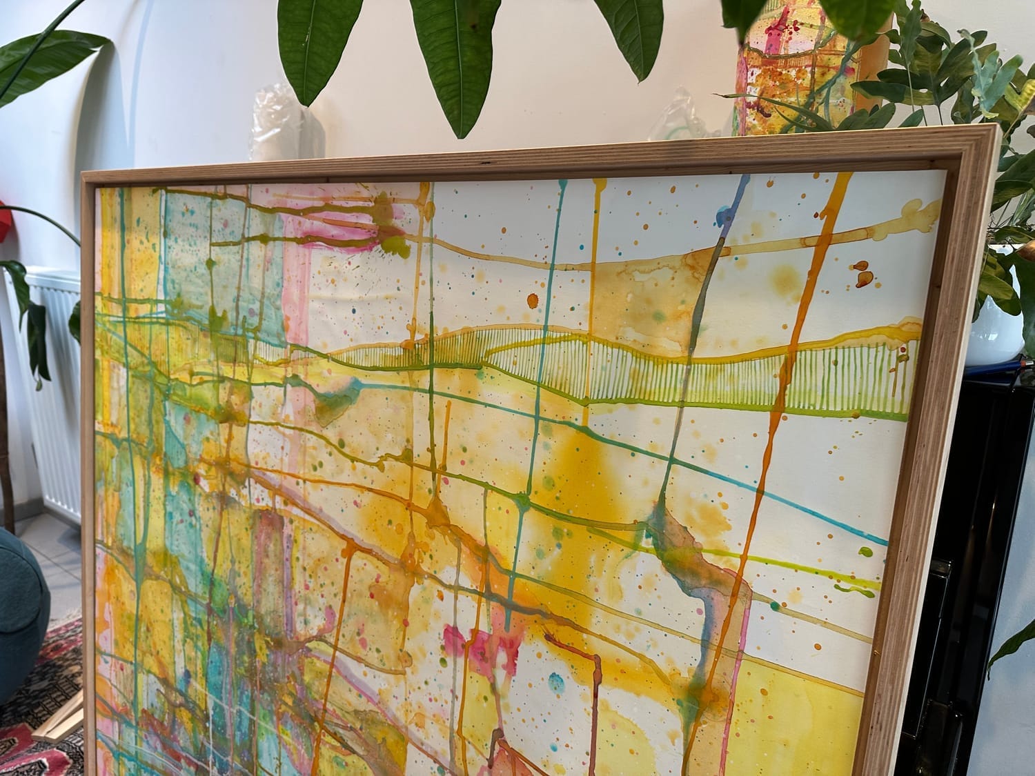 Tableau lumineux à l'aquarelle