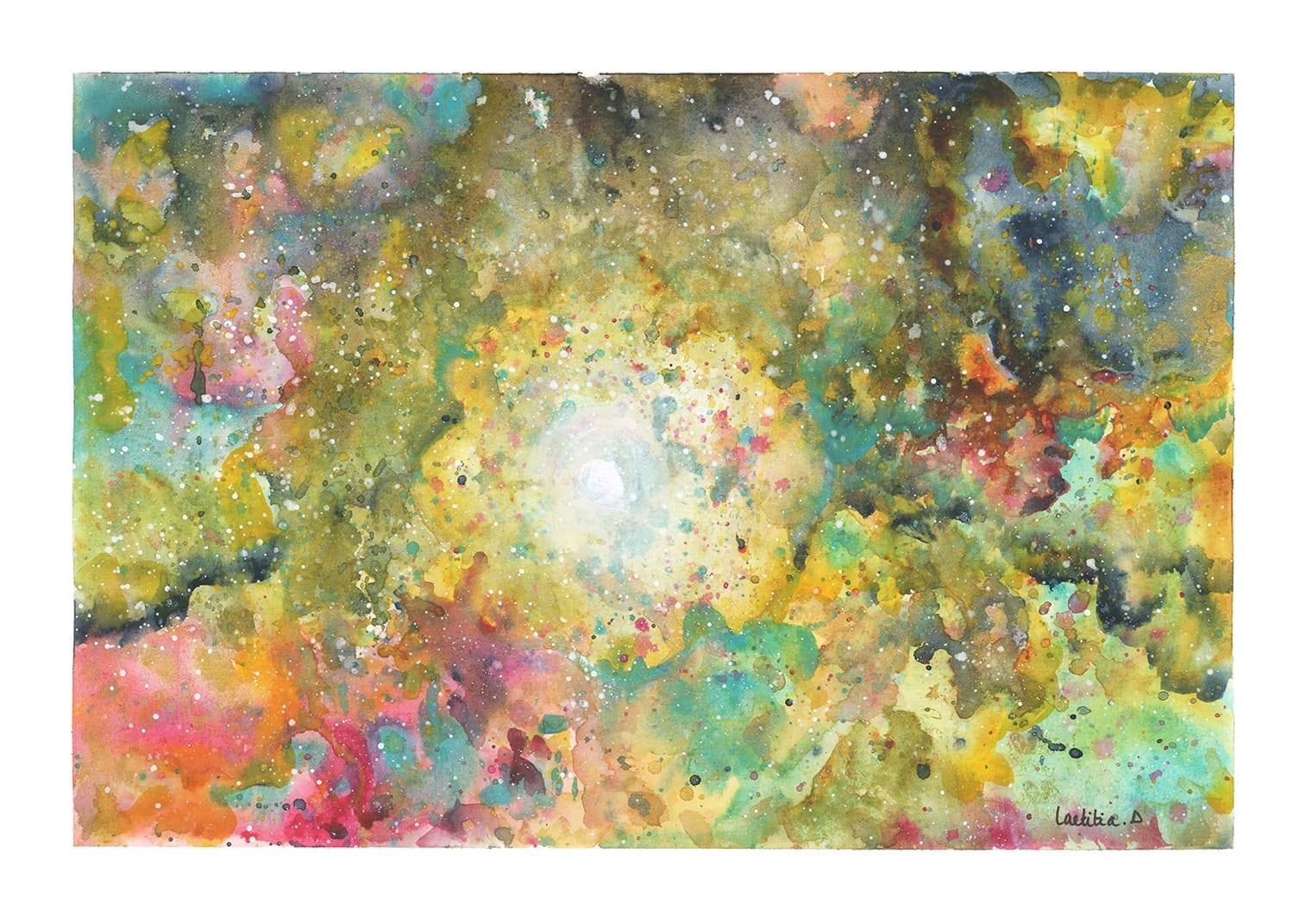 Univers — tableau aquarelle par Laetitia de Tavernier