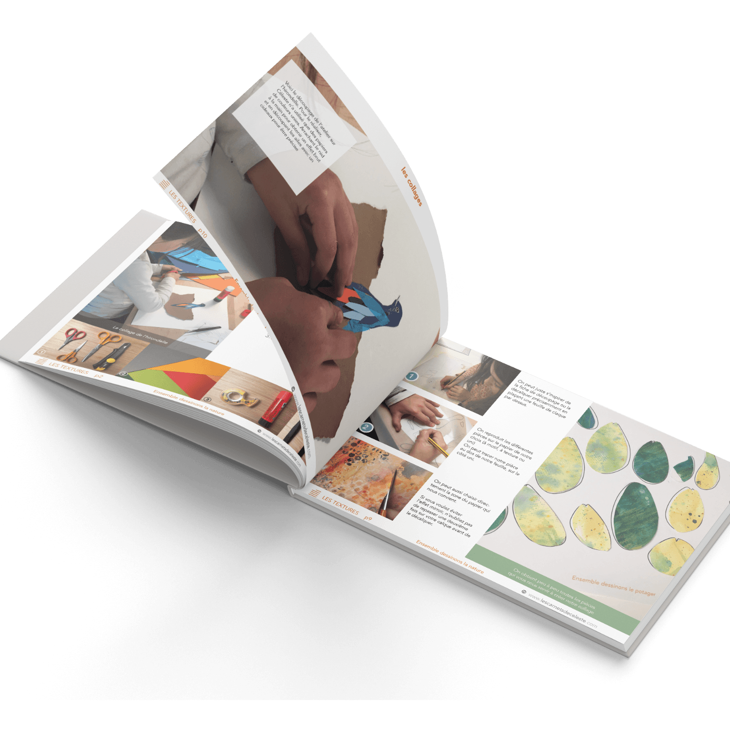 Carnet créatif sur le collage