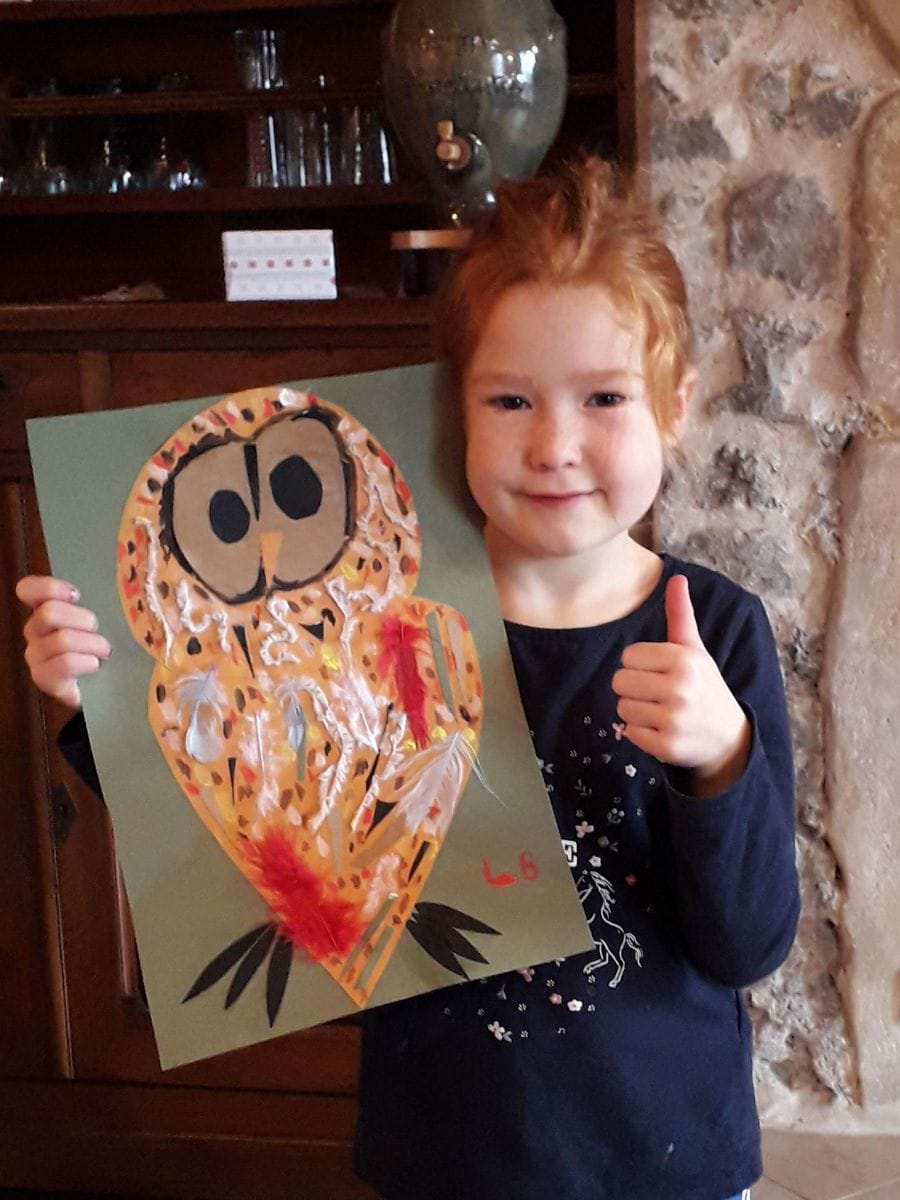 Dessin de chouette par Lou-Anaëlle